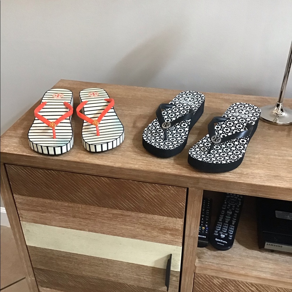 ** SOLD ** Tory Burch wedge flip flops SOLD OUT